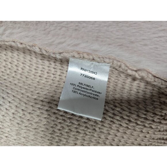 Pale Pink Soft Cozy Faux Fur Wrap Sweater Jacket - Picture 11 of 13